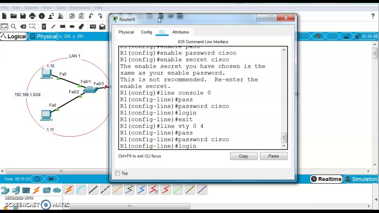 Configurer un routeur avec les commandes de base