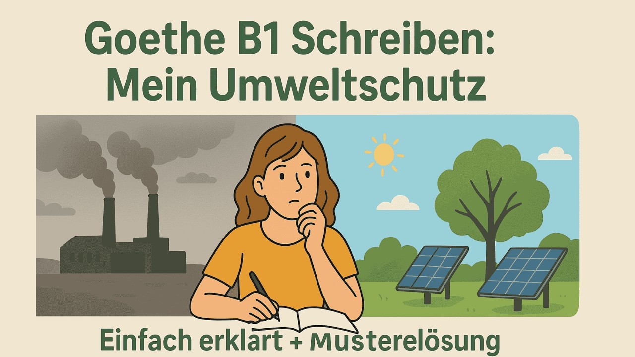 3️⃣ ♻️ Goethe B1 Schreiben Aufgabe 2: Mein Umweltschutz | Muster + Schreibtipps für Prüfung