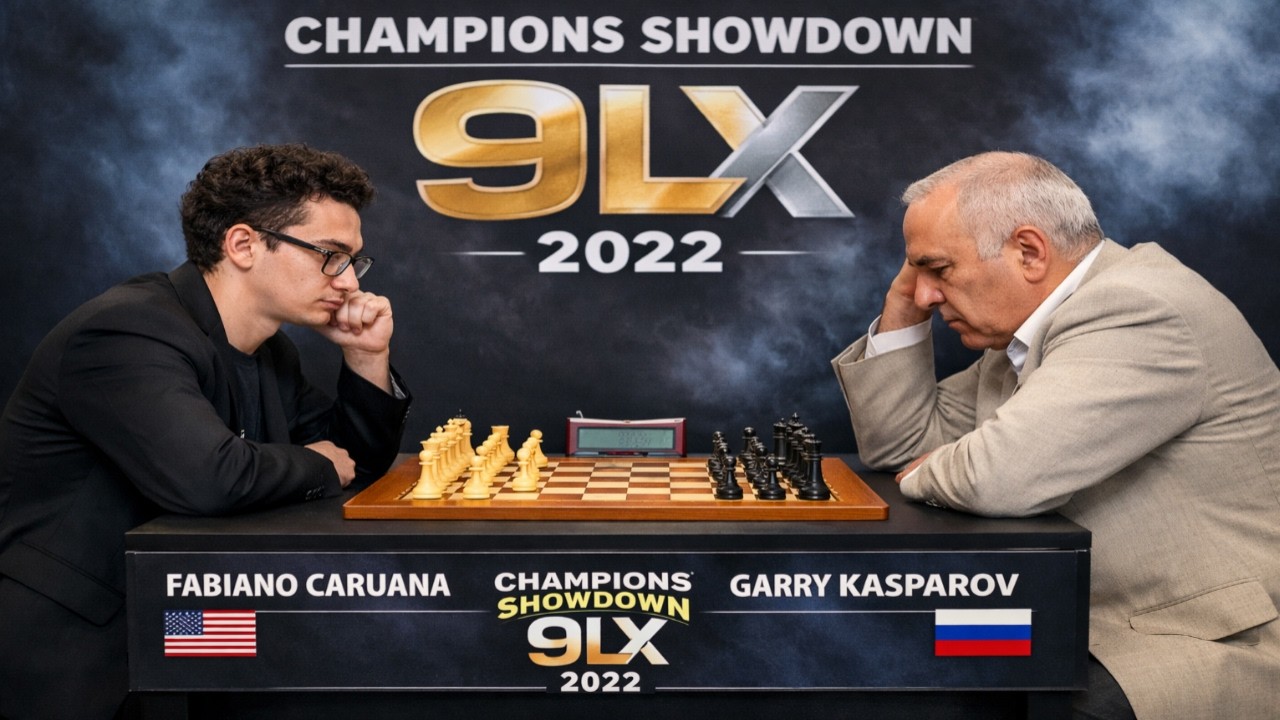 Fabiano Caruana vs Garry Kasparov - Champions Showdown 9LX, 2022