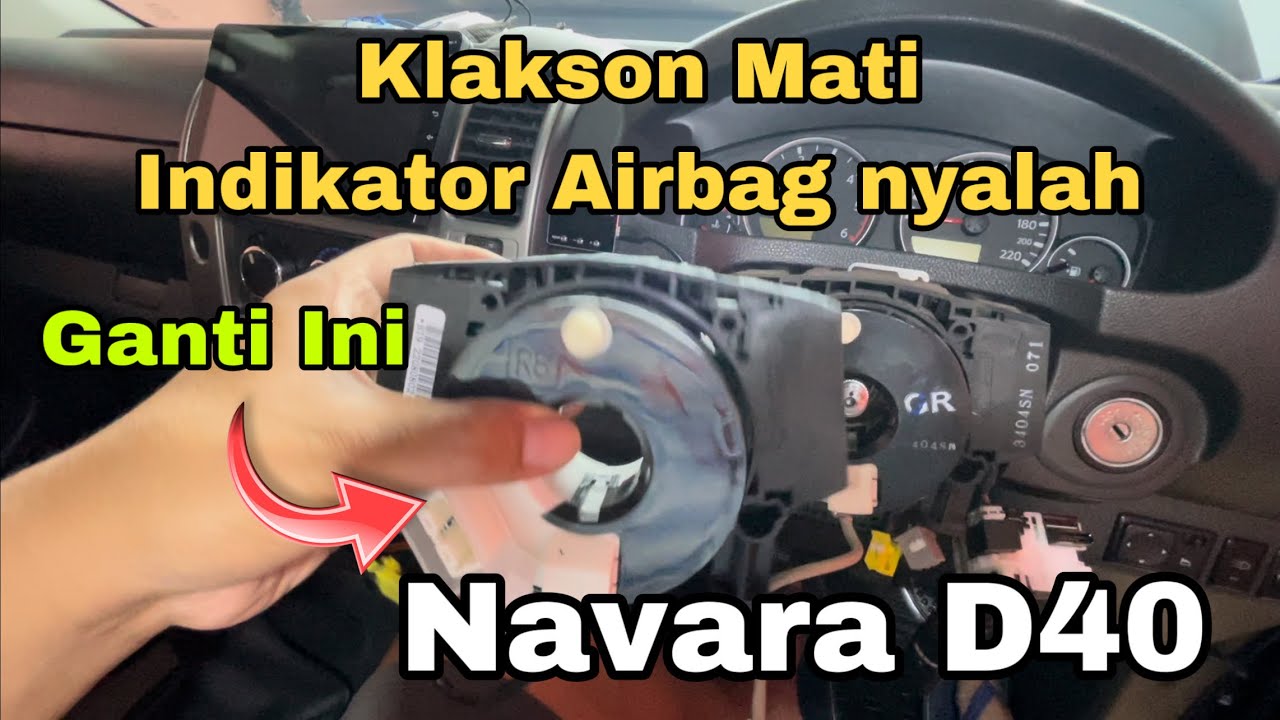 Navara D40 | заменить рулевую катушку | не работает гудок | подушка безопасности включена