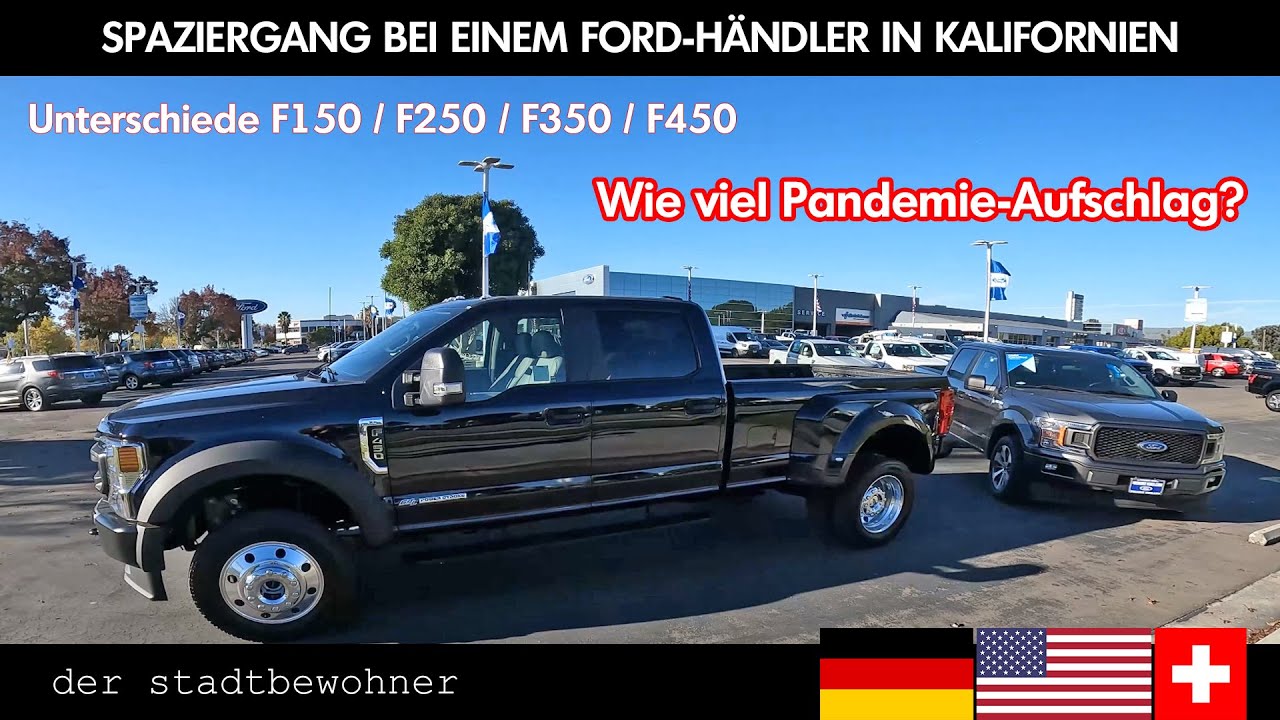 Spaziergang bei einem US Ford-Händler - Unterschiede zwischen den F-Serie Trucks