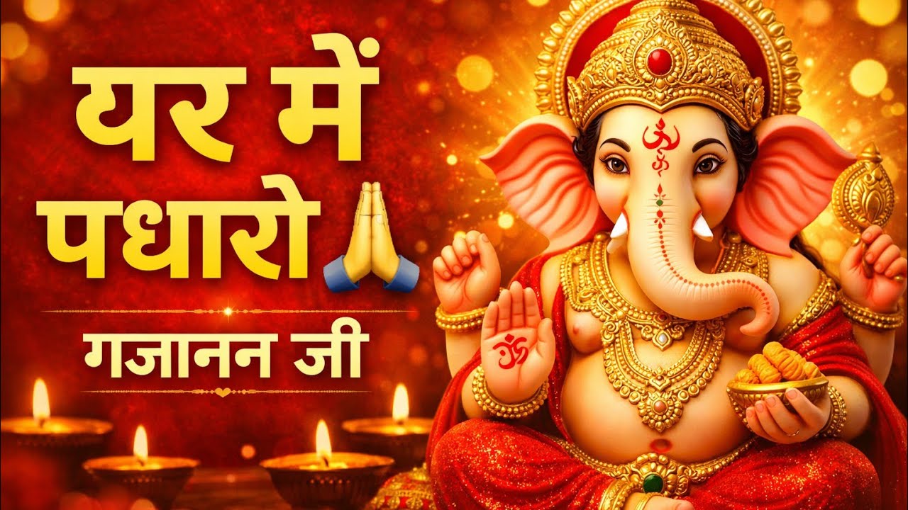 घर में पधारो गजानन 🌺 | हर काम में सफलता दिलाने वाला भजन#घरमेंपधारो#गणेशजी#Ganeshji