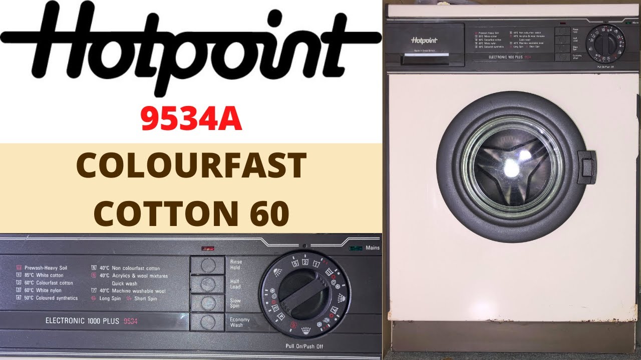 Hotpoint Electronic 1000 Plus 9534A Washing Machine - [2] Colourfast Cotton 60