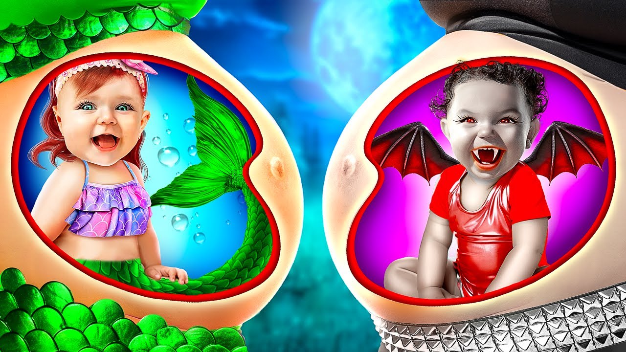 Sirène Enceinte VS Vampire Enceinte ! Astuces de Vie pour les Parents Enceintes !