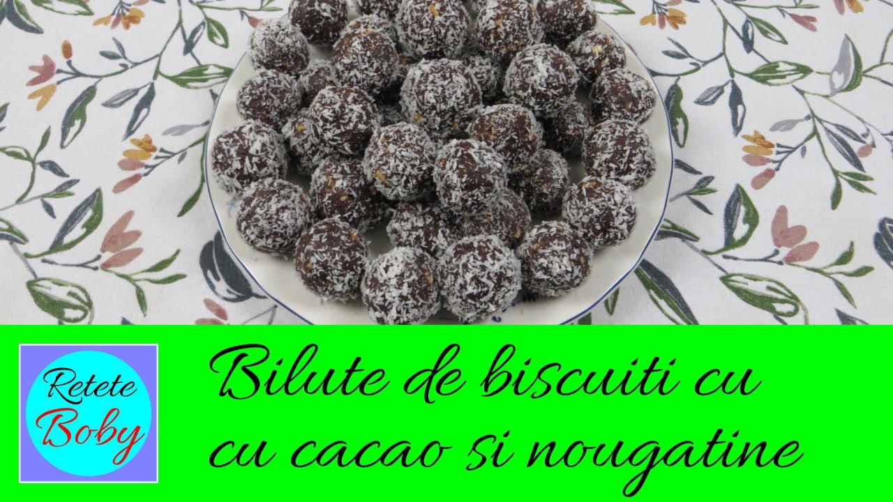 Bilute de biscuiti cu cacao si nougatine