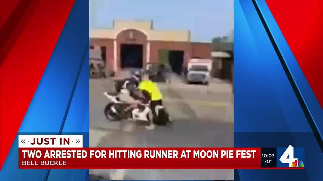 Two arrested for hitting runner at Moon Pie Festival