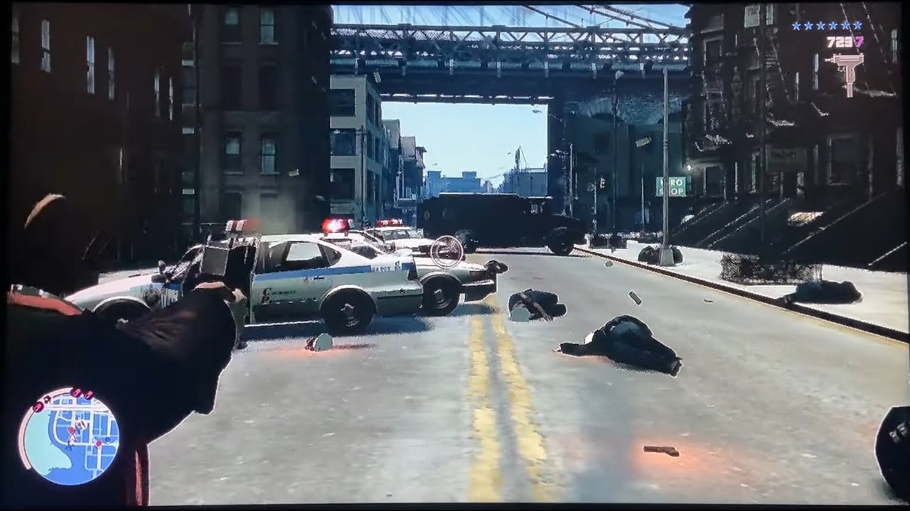 GTA TBOGT - Shootout with Micro SMG + 6 Star Rampage