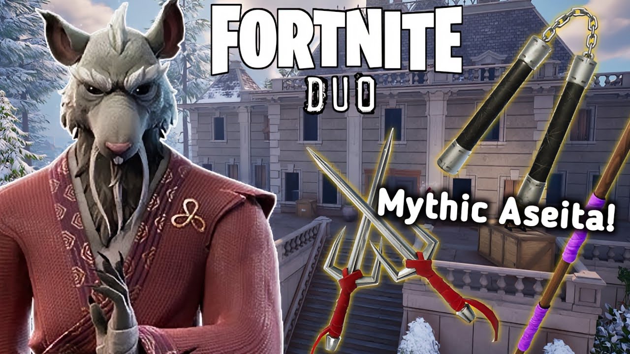 Fortnite Duo: UUSIA TMNT MYTHIC ASEITA!