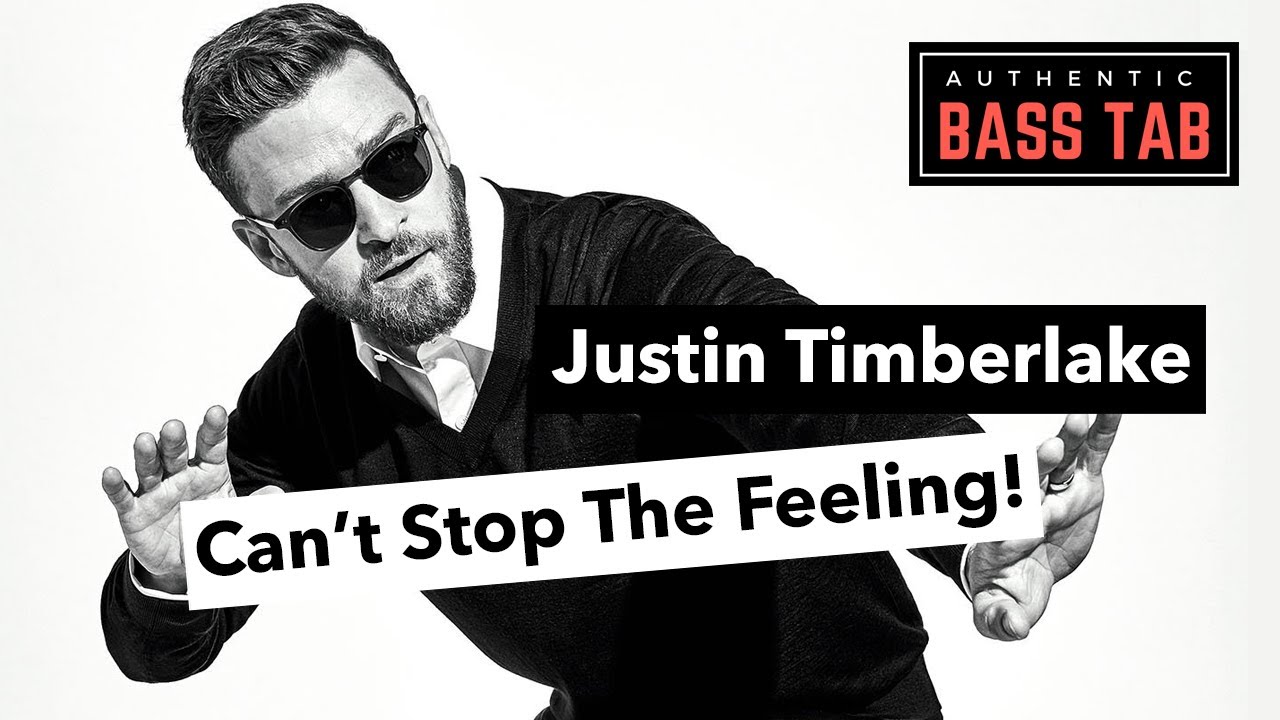 Justin Timberlake - Can't Stop The Feeling 🎸 Authentic Bass Cover + TAB