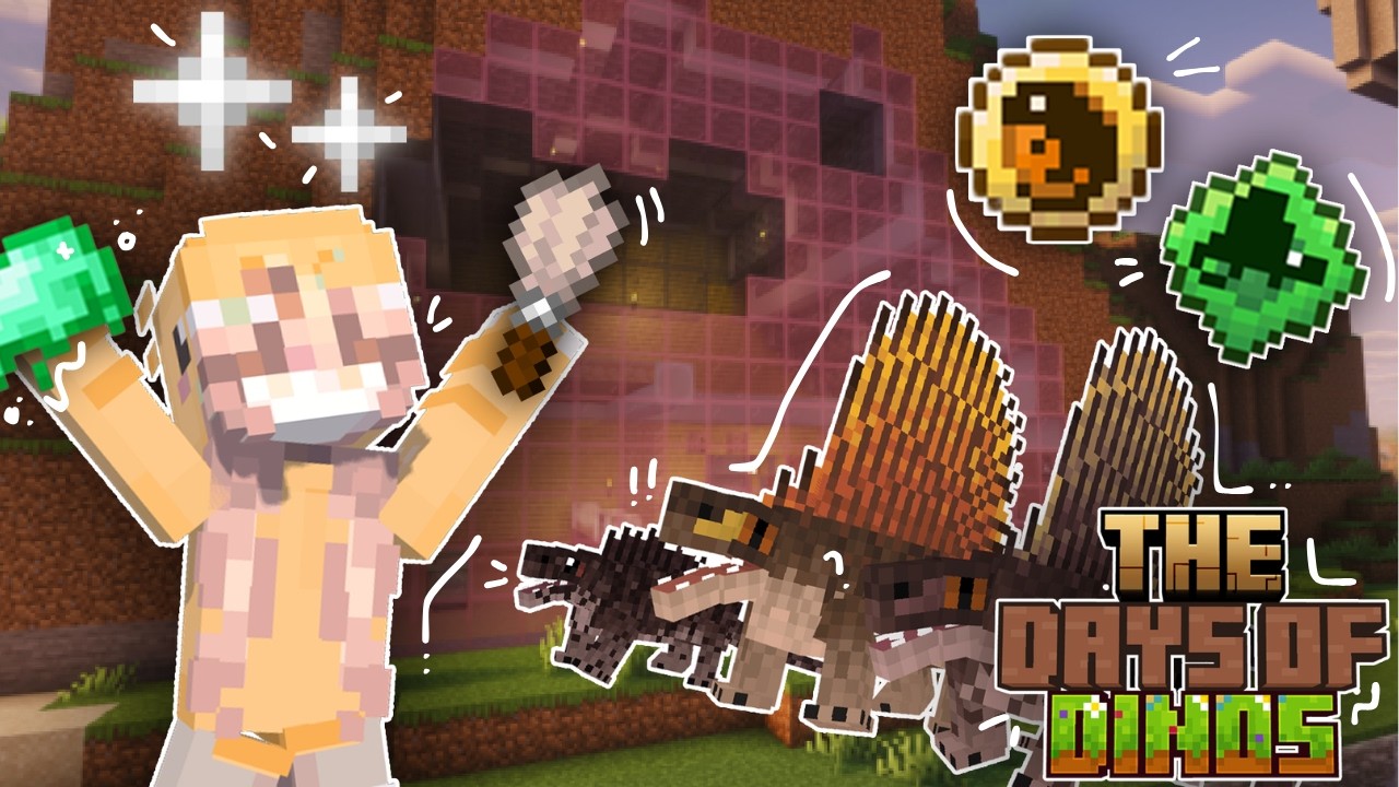 Finding dinosaur fossils in Minecraft