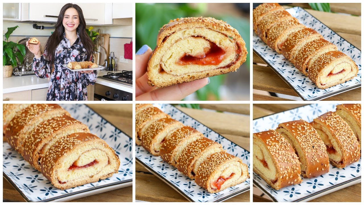 بنة زمان😍بسكويت رولي بالمعجون هشوش وبمقادير بسيطة لفطورالصباح مع القهوة😋biscuit roulé à la confiture