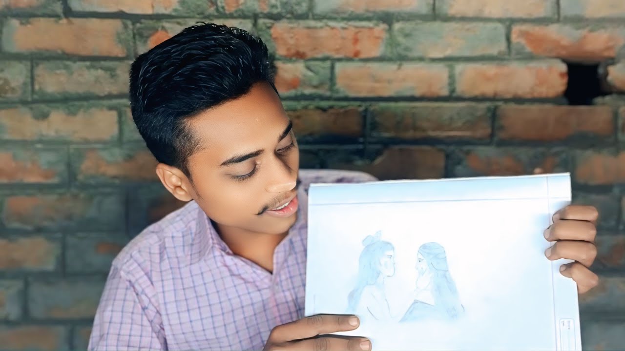 Holi...radhe krishna ki drawing