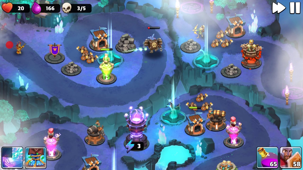 Castle Creeps TD - Chapter 23 Level 92-Turn for the Worse 3 Stars