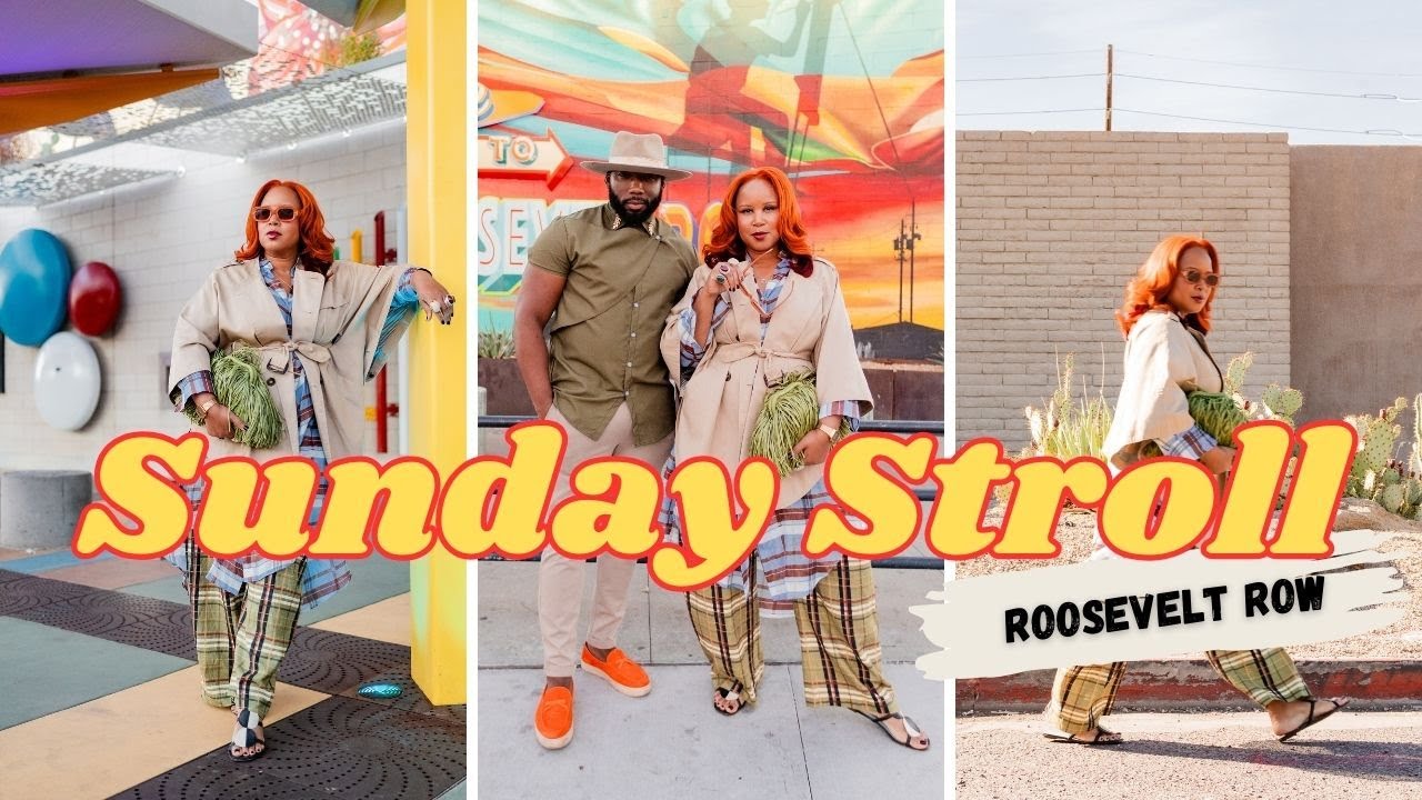 Roosevelt Row in Phoenix, Arizona with DJ Freshmaker in 4K | SUNDAY STROLL - Let's Take a Walk!