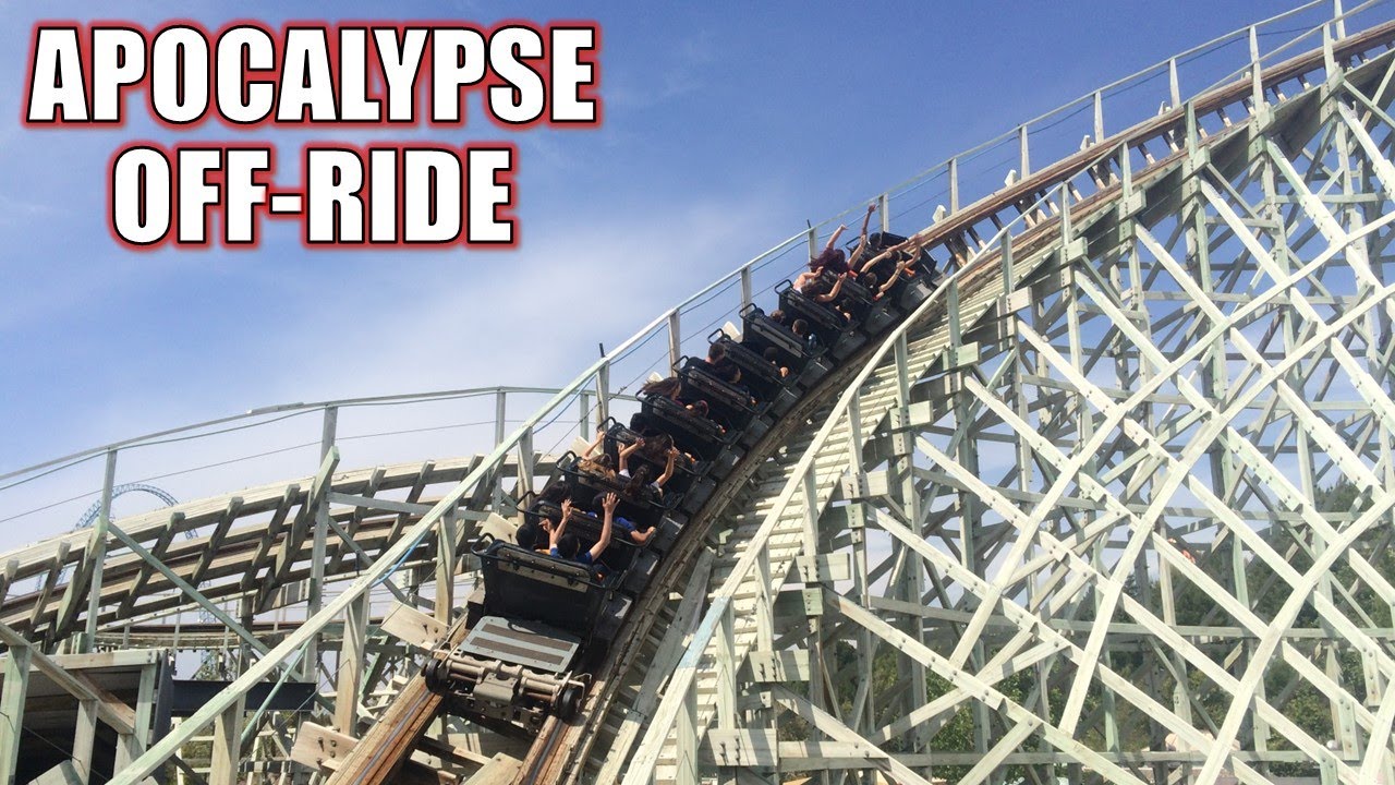Apocalypse Off-Ride Footage, Six Flags Magic Mountain GCI Wood Coaster | Non-Copyright