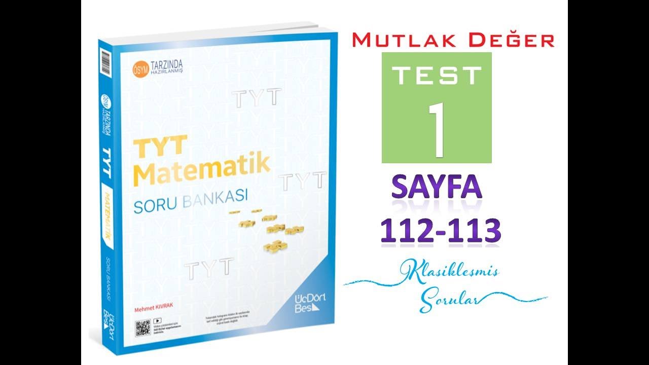 MUTLAK DEĞER TEST 1 (345 TYT MATEMATİK 2025)