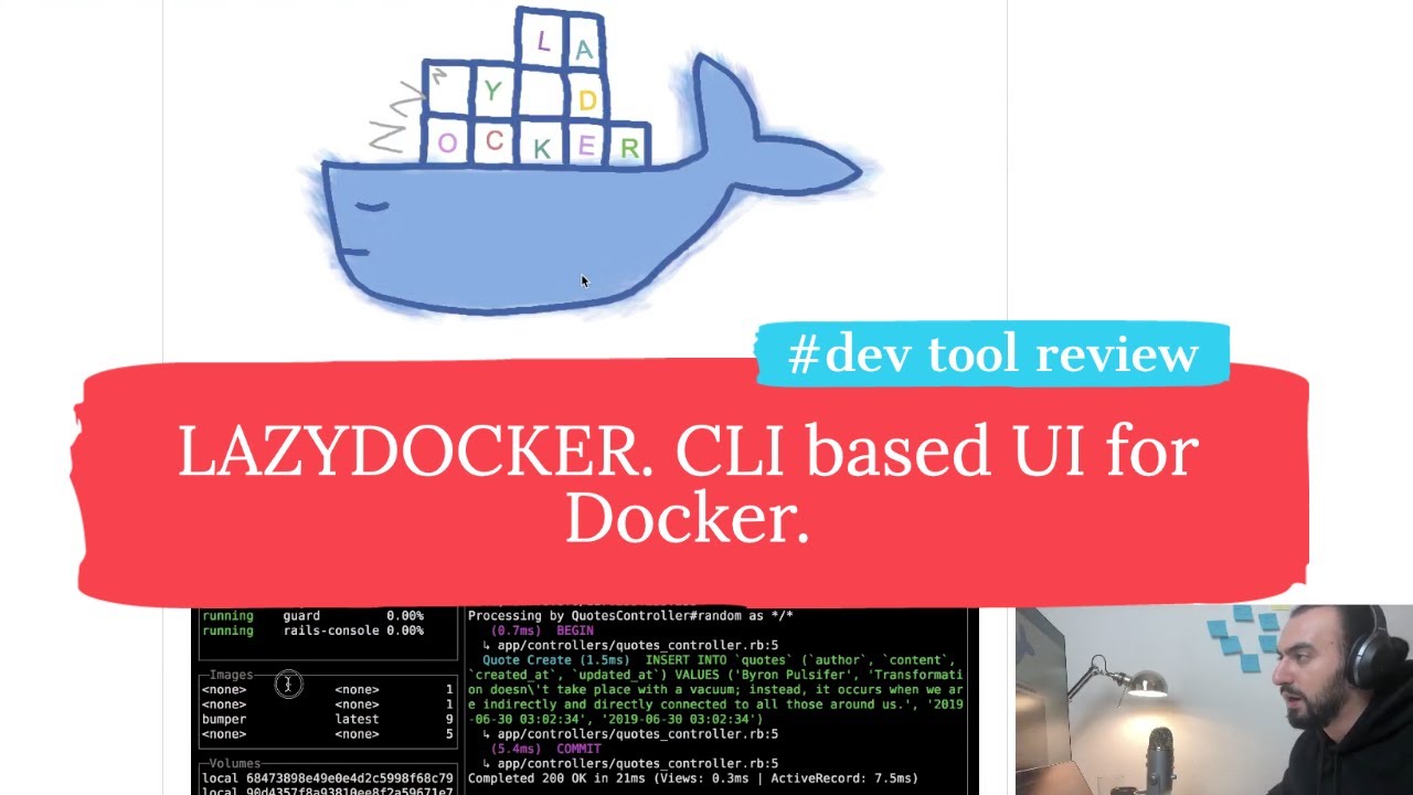 Lazydocker. Terminal UI for Docker and Docker-Compose. Demo.