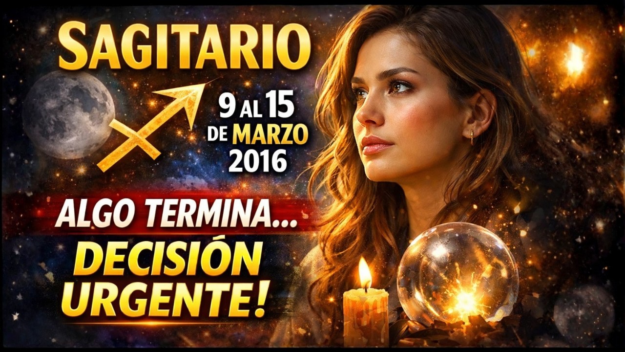 SAGITARIO ♐ ALGO TERMINA… DECISIÓN URGENTE | Horóscopo Semanal 9 al 15 de Marzo 2016