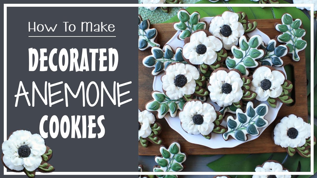 How To Make Anemone Flower Sugar Cookies With Royal Icing