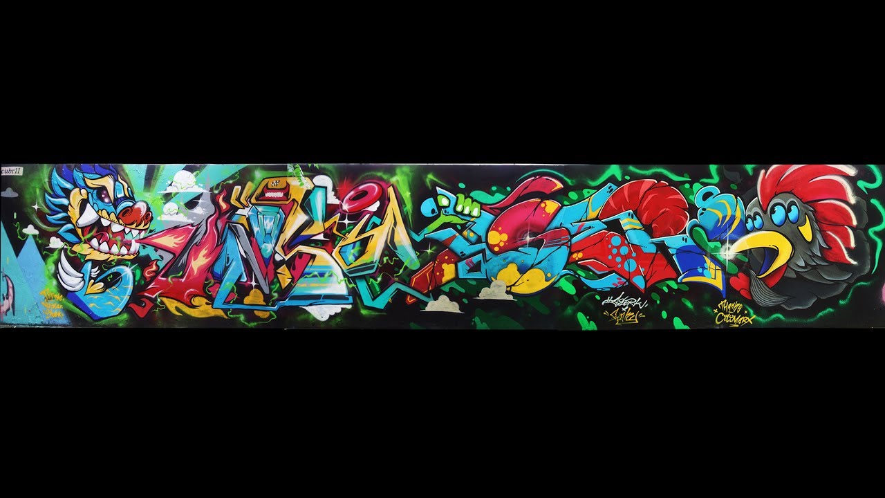 Graffiti-funky/aserk-Taiwan 's Taipei Simon Movie Park
