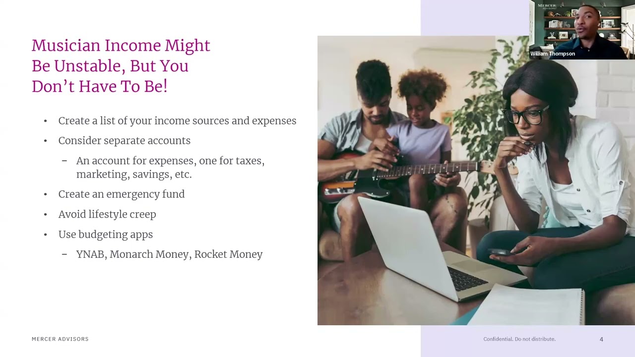 Financial Resources for Creatives: Insights from Mercer Advisors with William Thompson