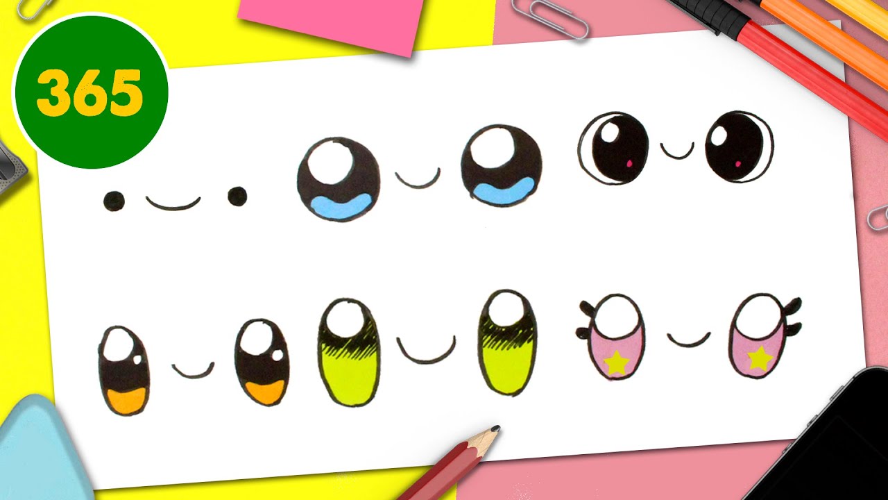 COME DISEGNARE OCCHI KAWAII