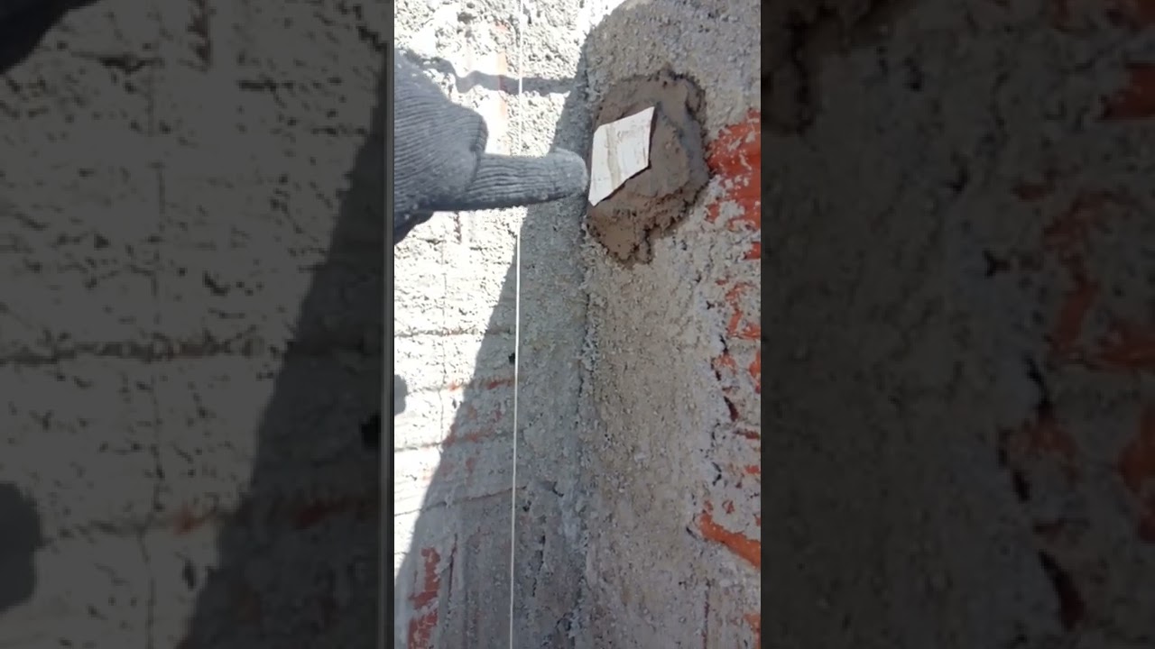 como colocar prumo em fachada alta