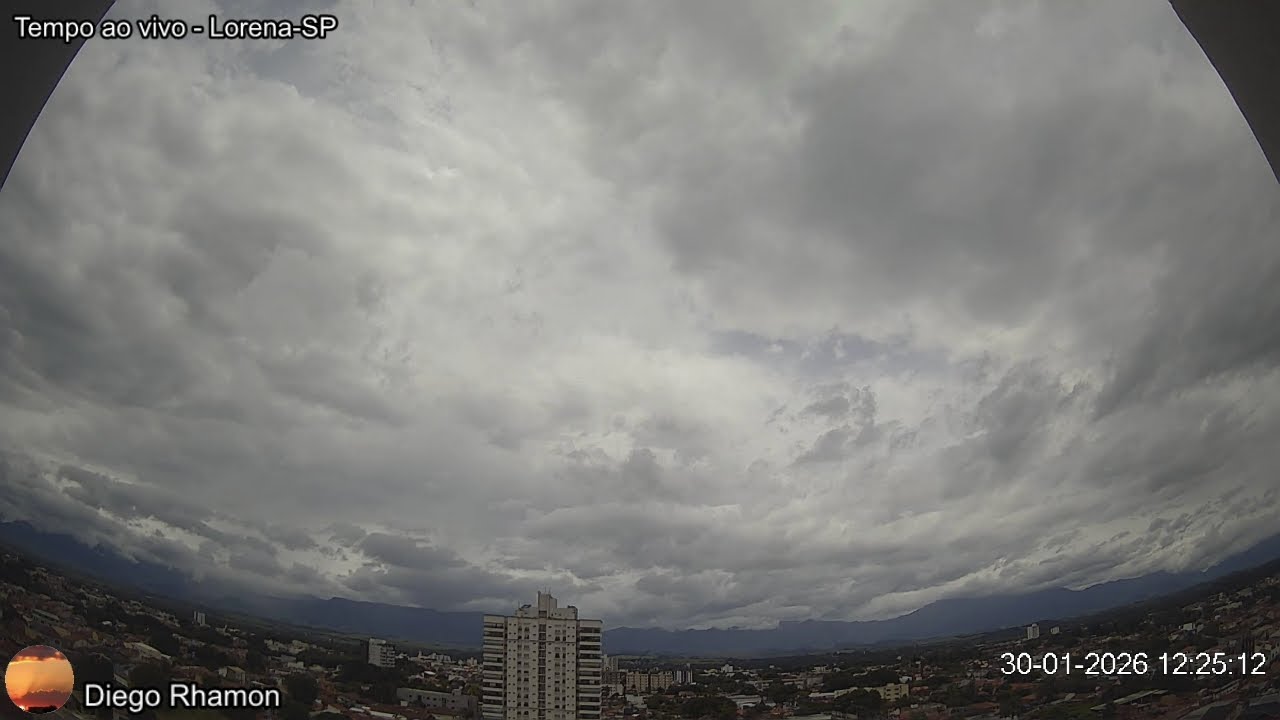 Ao vivo - Céu de Lorena-SP e Serra da Mantiqueira - 30/01/2026