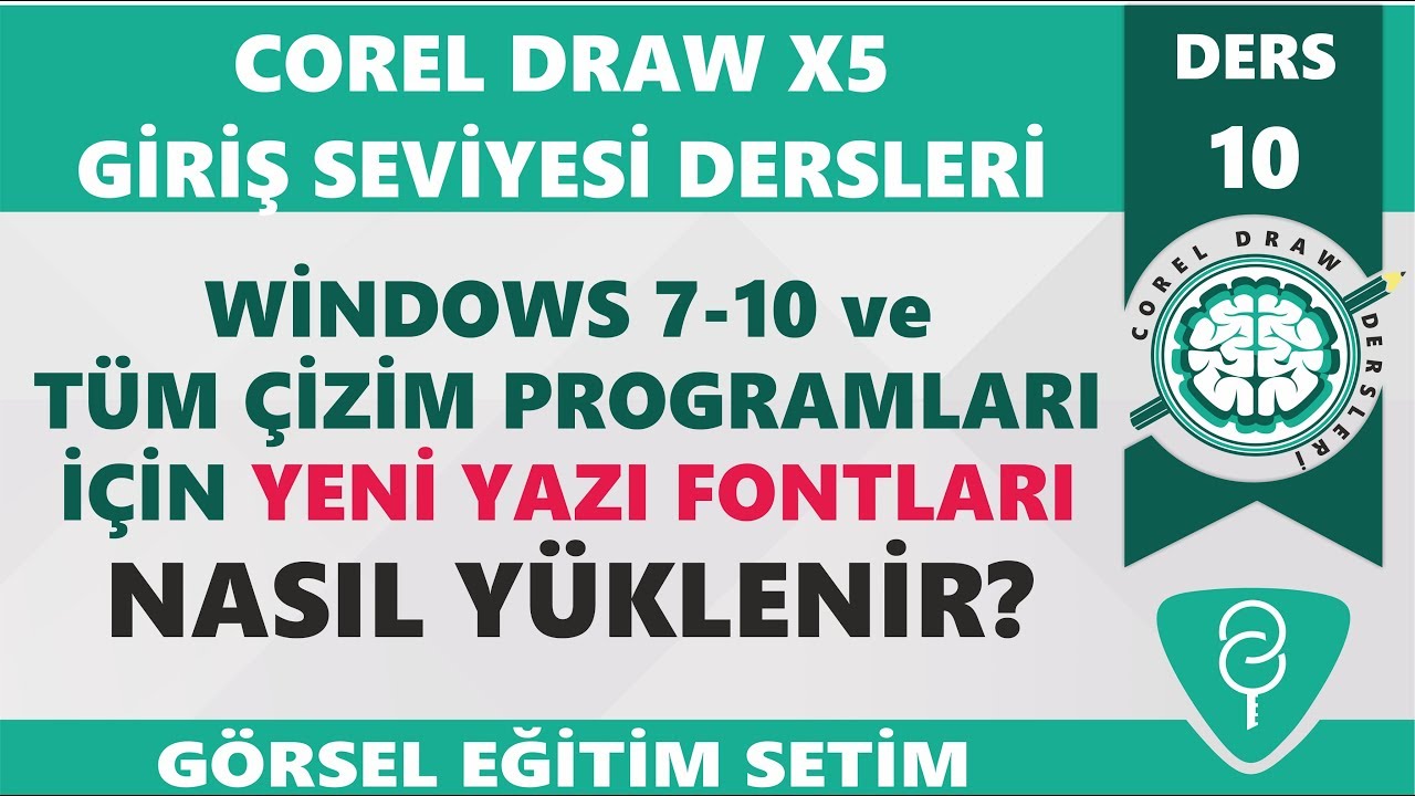 Ders10- Corel Draw Giriş Seviyesi Dersleri- Windows'a yeni Fontlar nasıl eklenir.