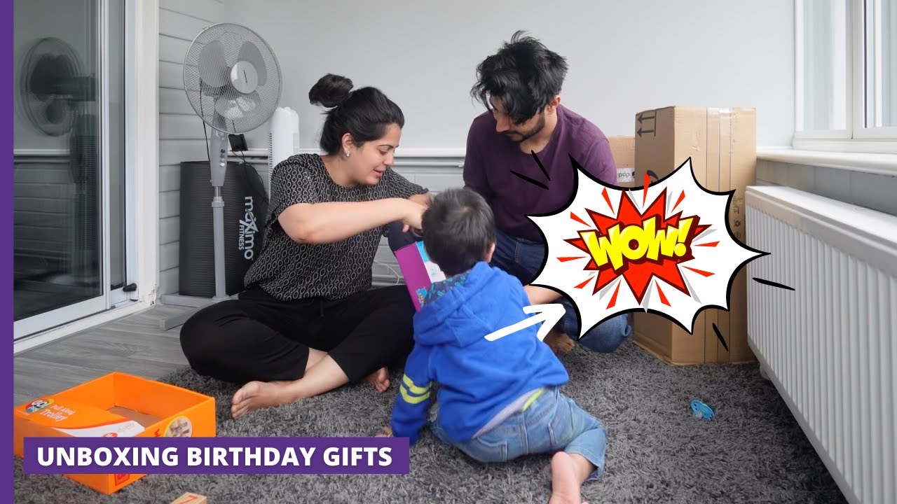 Unboxing Avyuktha's Birthday Gifts | His Reaction was Adorable