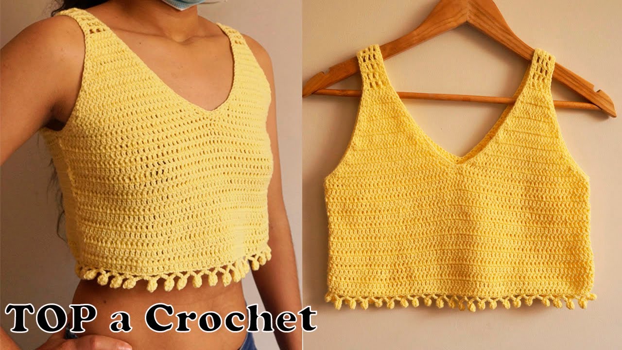 🌈COMO TEJER TOP A CROCHET FACIL | PRINCIPIANTES - PARA VERANO😍