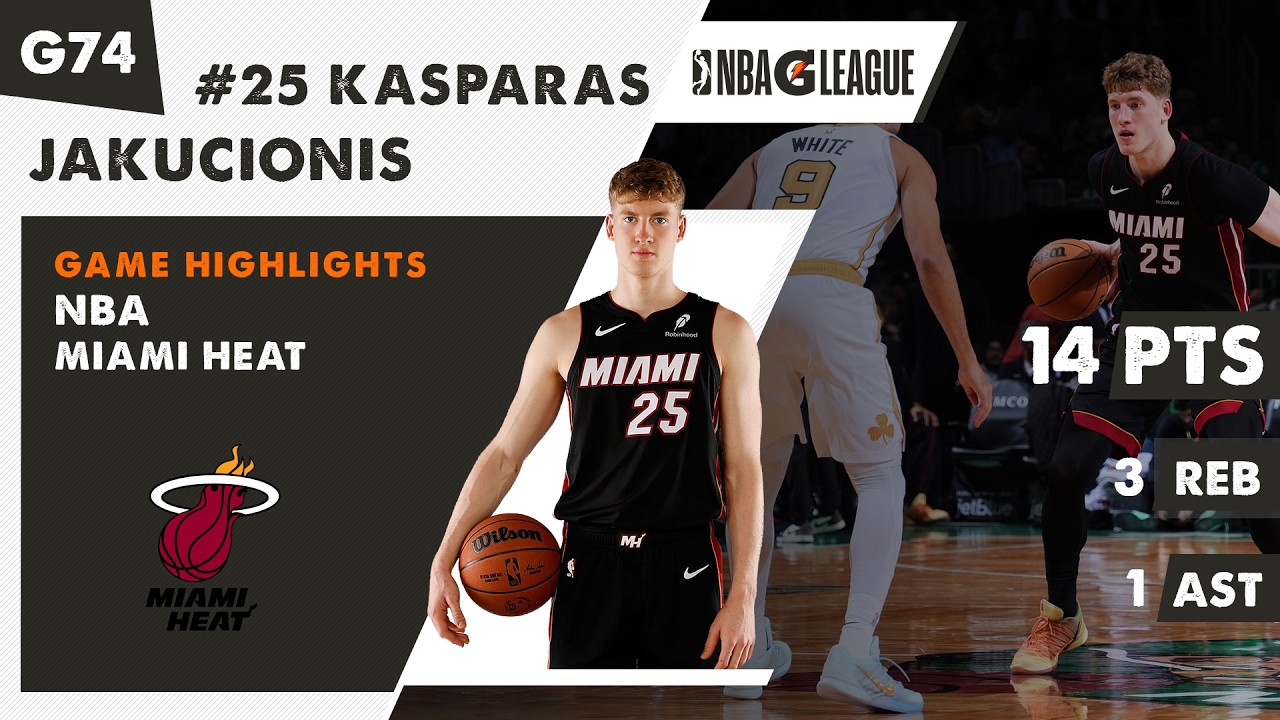 Lithuanian KASPARAS JAKUCIONIS 14 PTS Miami Heat game highlights