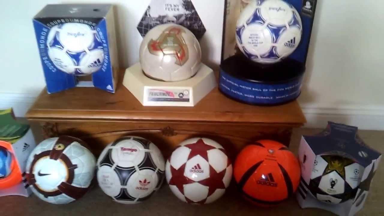 Official Match Ball football soccer ball collection. New Jun 2013 Adidas Tricolore, Tango, Fevernova