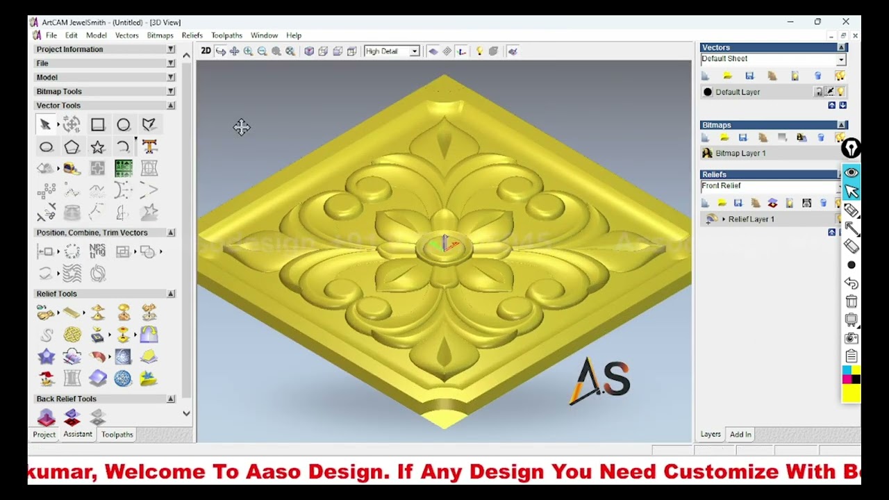 How to make 3D toolpath in artcam 2009 | artcam 2009 me 3D toolpath kaise kre |