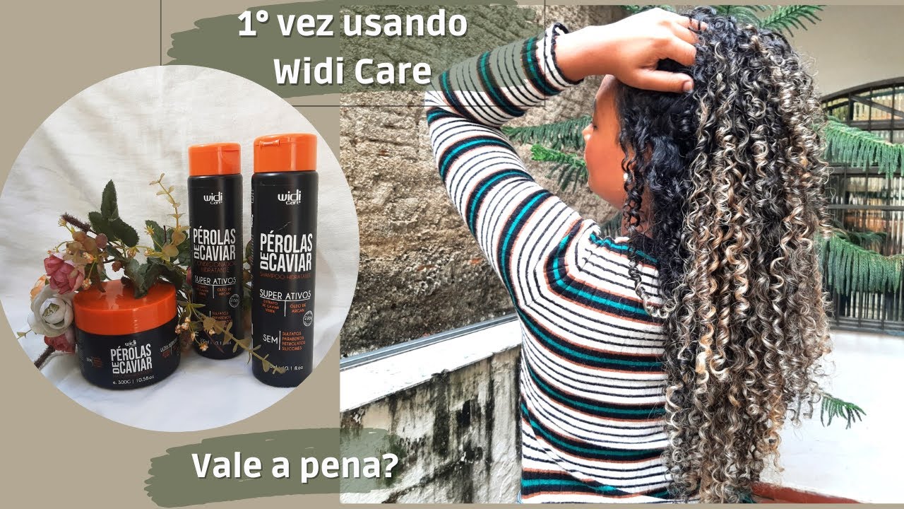 TESTANDO LINHA PÉROLAS DE CAVIAR - WIDI CARE - #cabelocacheado #cabeloporoso