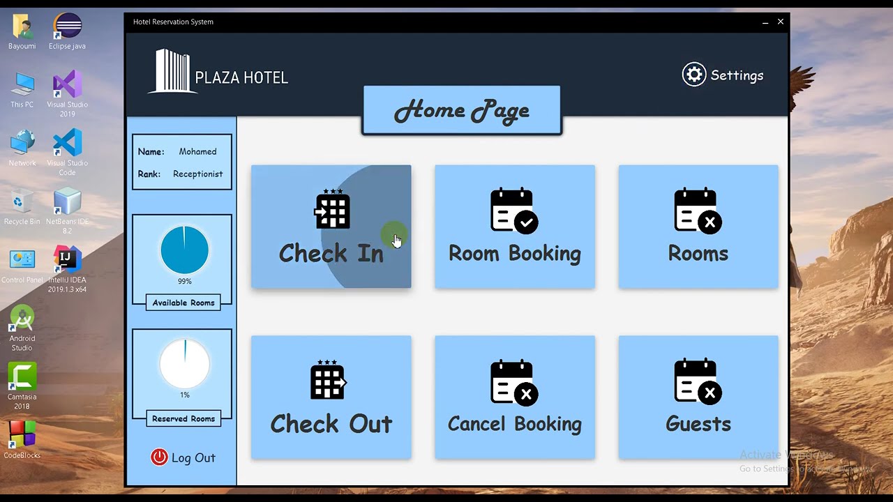 Hotel Reservation System With Source Code | JavaFX