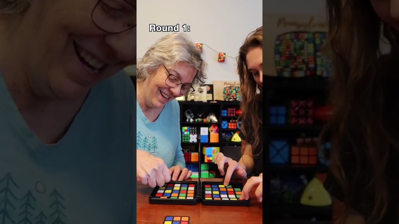 Rubik's Race Battle vs. Mom!