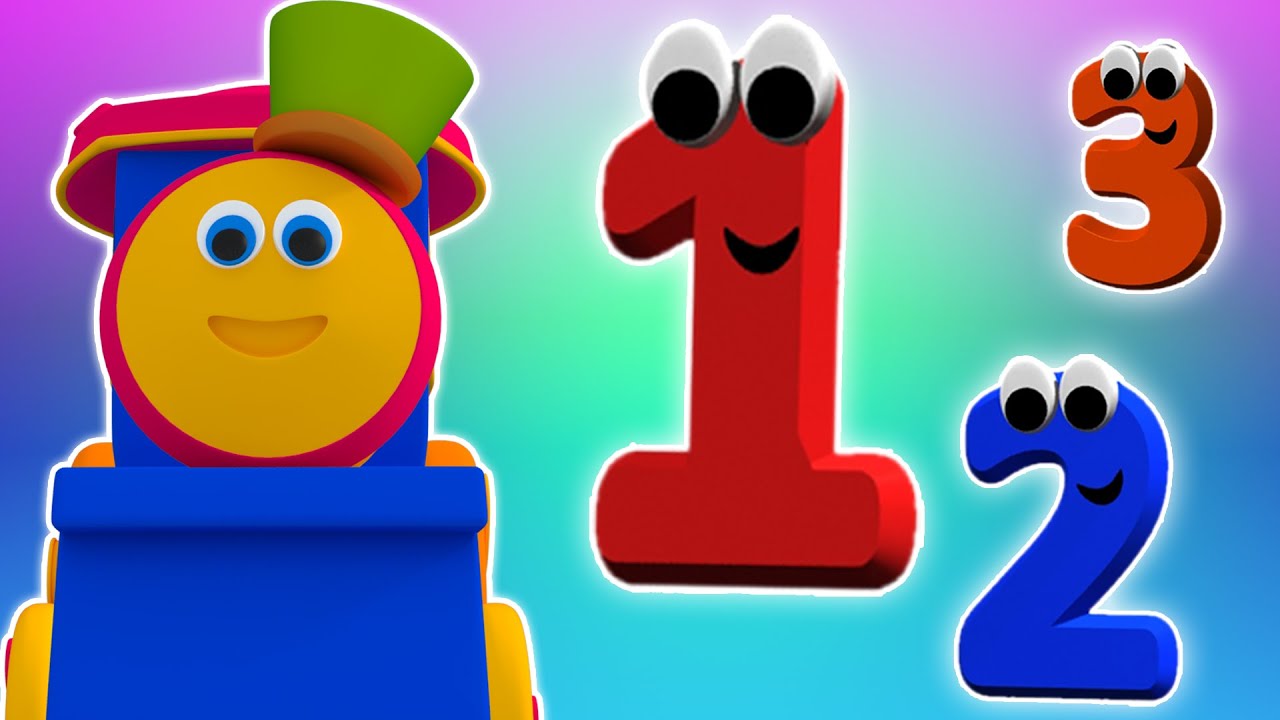 Bob Número tren | 3D Cartoon para los niños | video educativo | Compilación | Bob Number Train