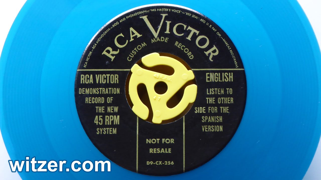 1949 RCA Victor Demonstration Record of the new 45 System blue 45RPM (English) ( 9-JY 9-EY-3 ) Rare