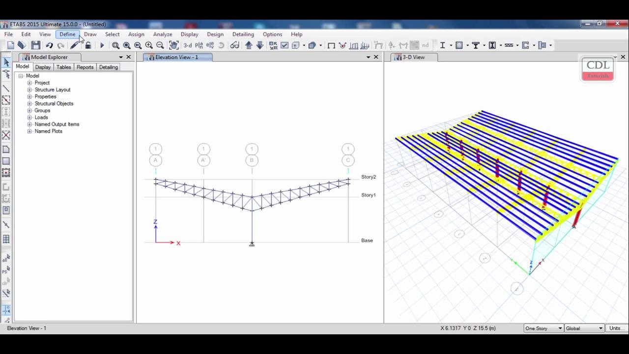 ETABS-Cantilevered Steel Truss Design 02/02
