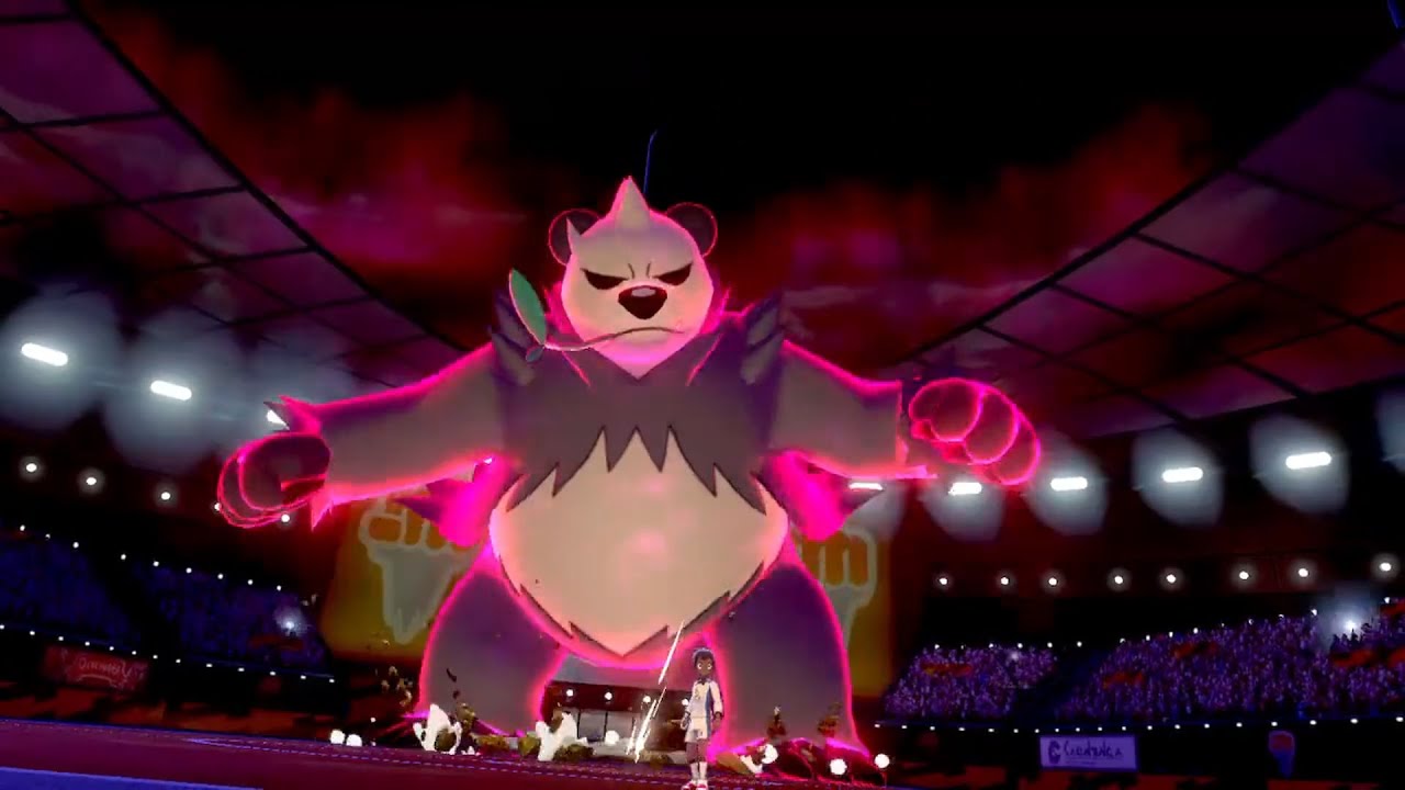 When you dynamax Pangoro against fighting trainer in Pok&eacute;mon Sword & Shield