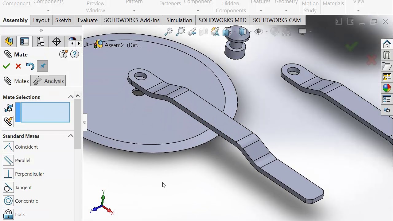Сборка — Учебное пособие по SolidWorks 2018