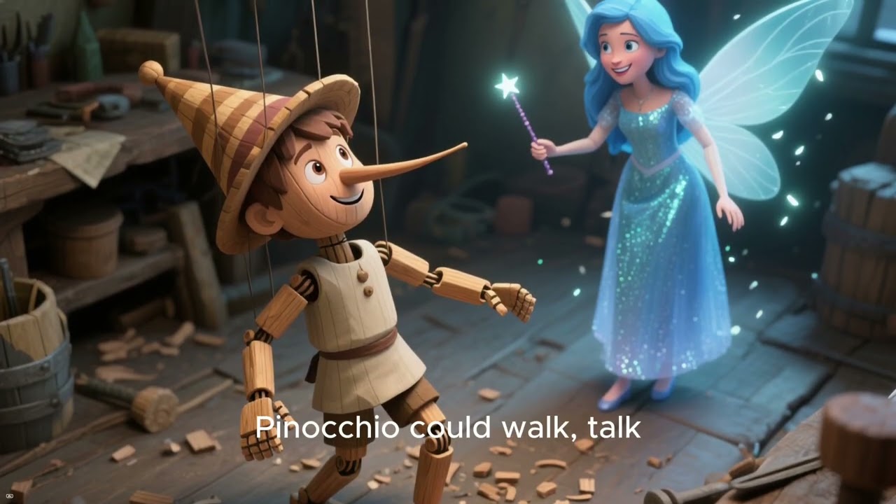 Pinocchio Bedtime Story |Learn Slow English Through Stories