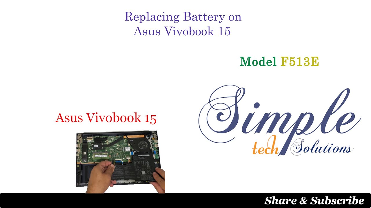How to replace faulty battery on asus vivobook 15 model F513E