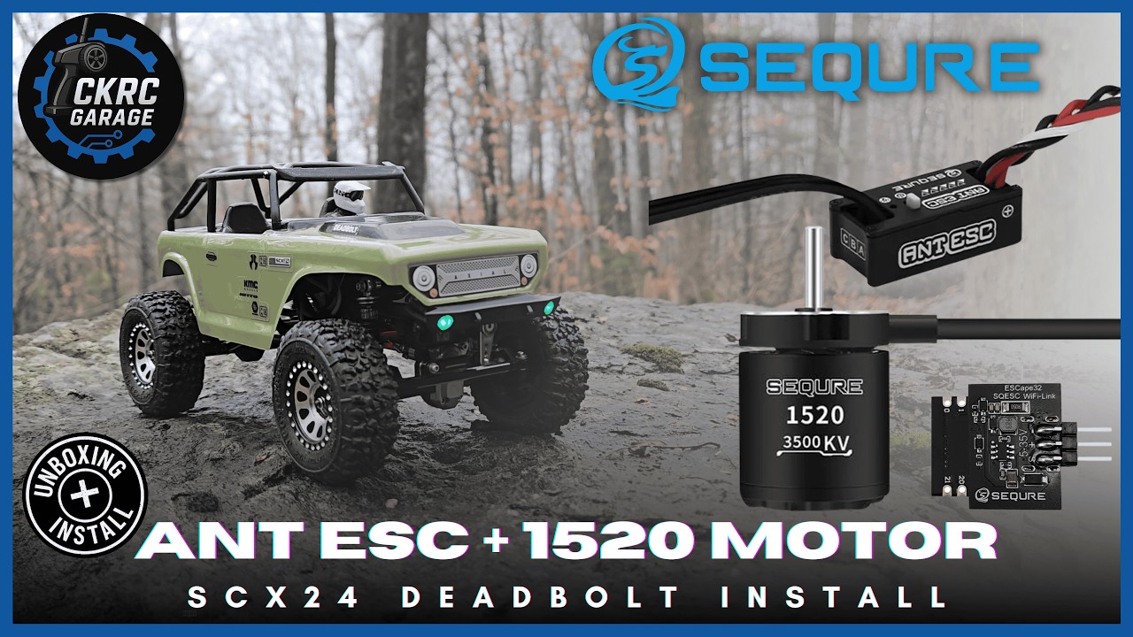 Бесколлекторный двигатель SCX24! Регулятор скорости Sequre ANT ESC + двигатель 1520. Тестирование...