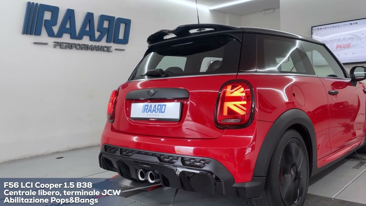 Mini F56 Cooper 1.5 B38 - OEM JCW exhaust, OPF delete, Pops&Bangs by RAARO Performance