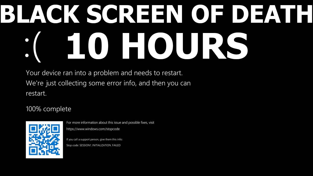 Черный экран смерти Windows 11, реальное количество BSOD, 10 часов, разрешение 4K