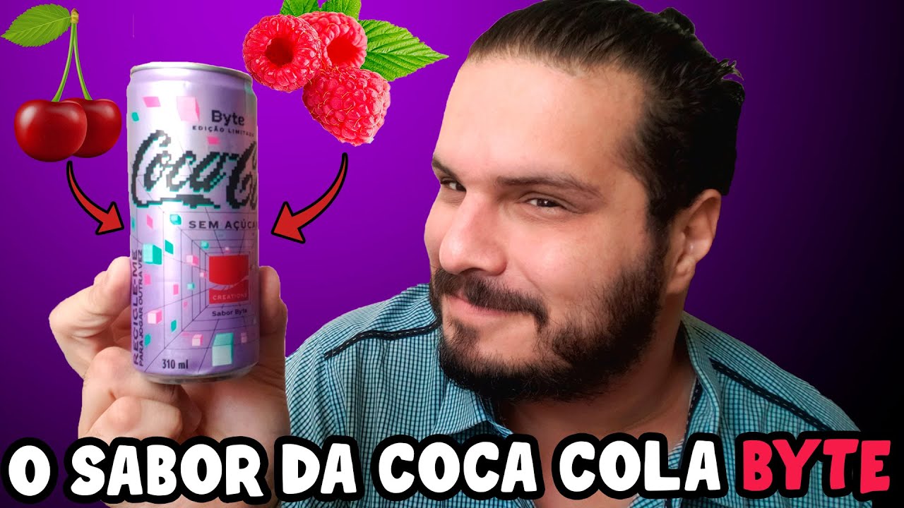 PROVEI A COCA COLA BYTE - Sabor 7 BELO ou CEREJA?
