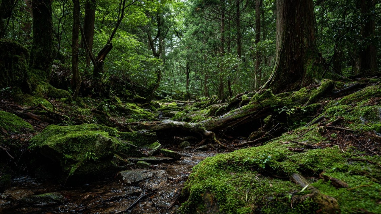 森に響く雨と水滴、小さな川｜Forest Rain, Dripping & Small Stream | Deep Sleep