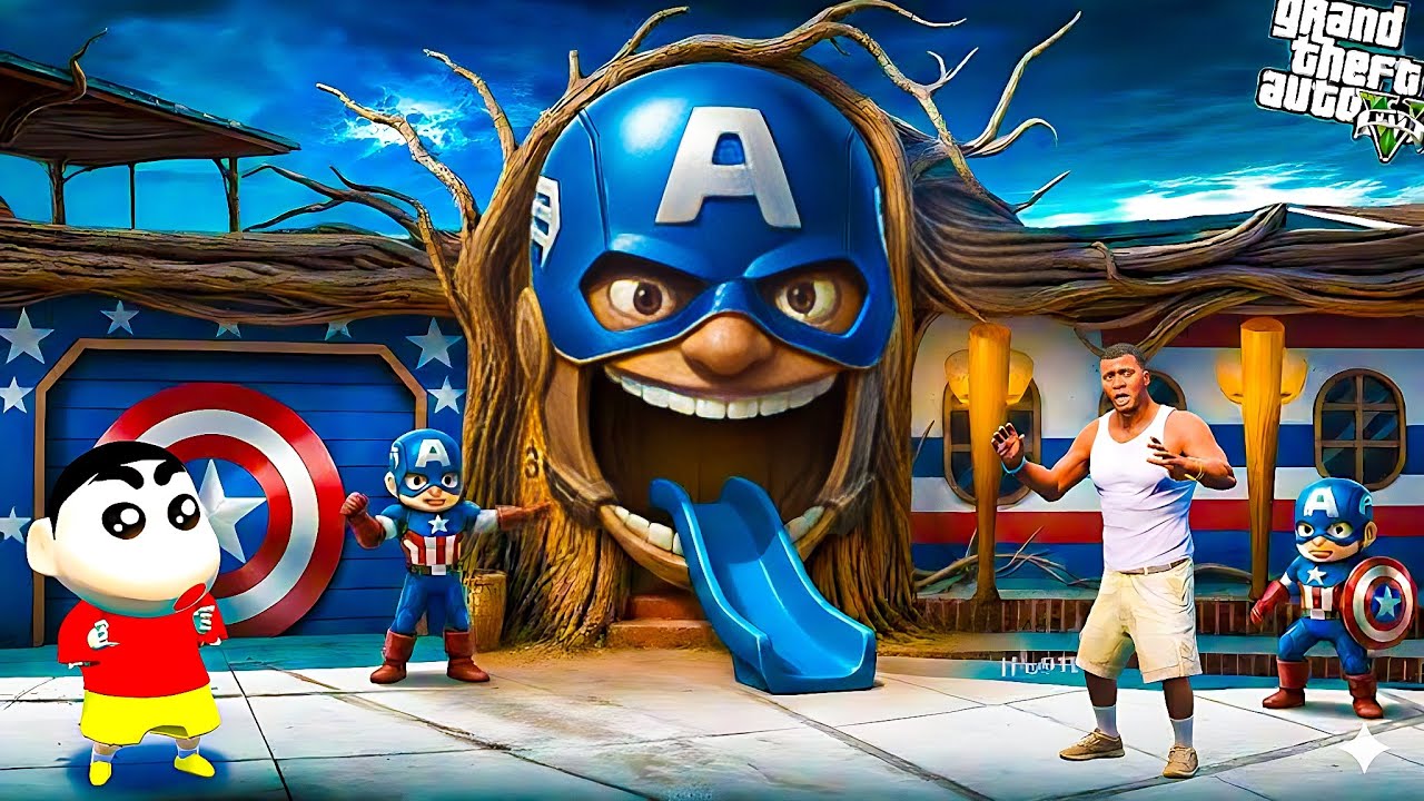 Franklin & Shinchan Found Captain America’S HIDDEN MANSION in GTA 5